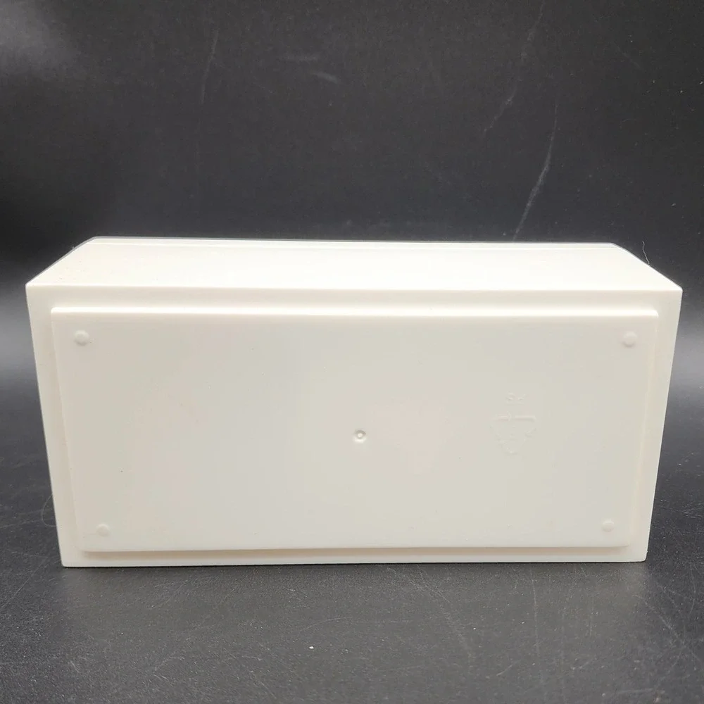 Clinique White Plastic Vanity Storage Box Case Makeup Skincare Organizer Decor
